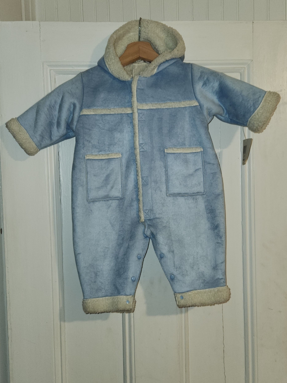 First Impressions‎ Cream Faux-Sherpa Lined Infant Outfit